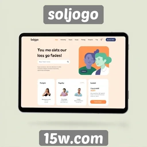 Análise da interface do site Soljogo